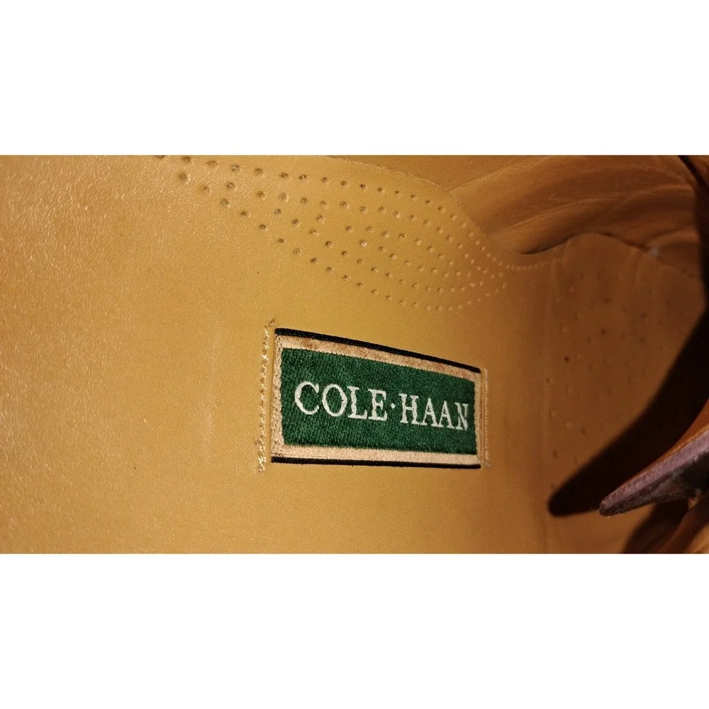 Cole Haan Mens 10.5 Shoes Leather‎ Calhoun Dress Oxford Split Toe Brown Burgundy
